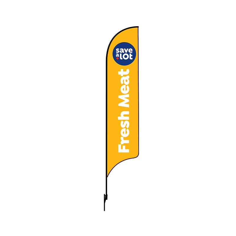 15' Save A Lot Yellow Fresh Meat AdverSail Flag (double sided)
