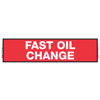 2' x 8' FullSpeed Automotive Red Fast Oil Change Mesh Bay Banner (single-sided)