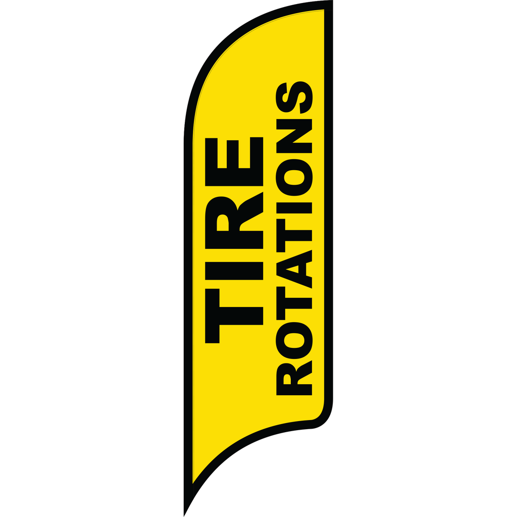 12' FullSpeed Automotive Yellow Tire Rotations AdverSail Flag 