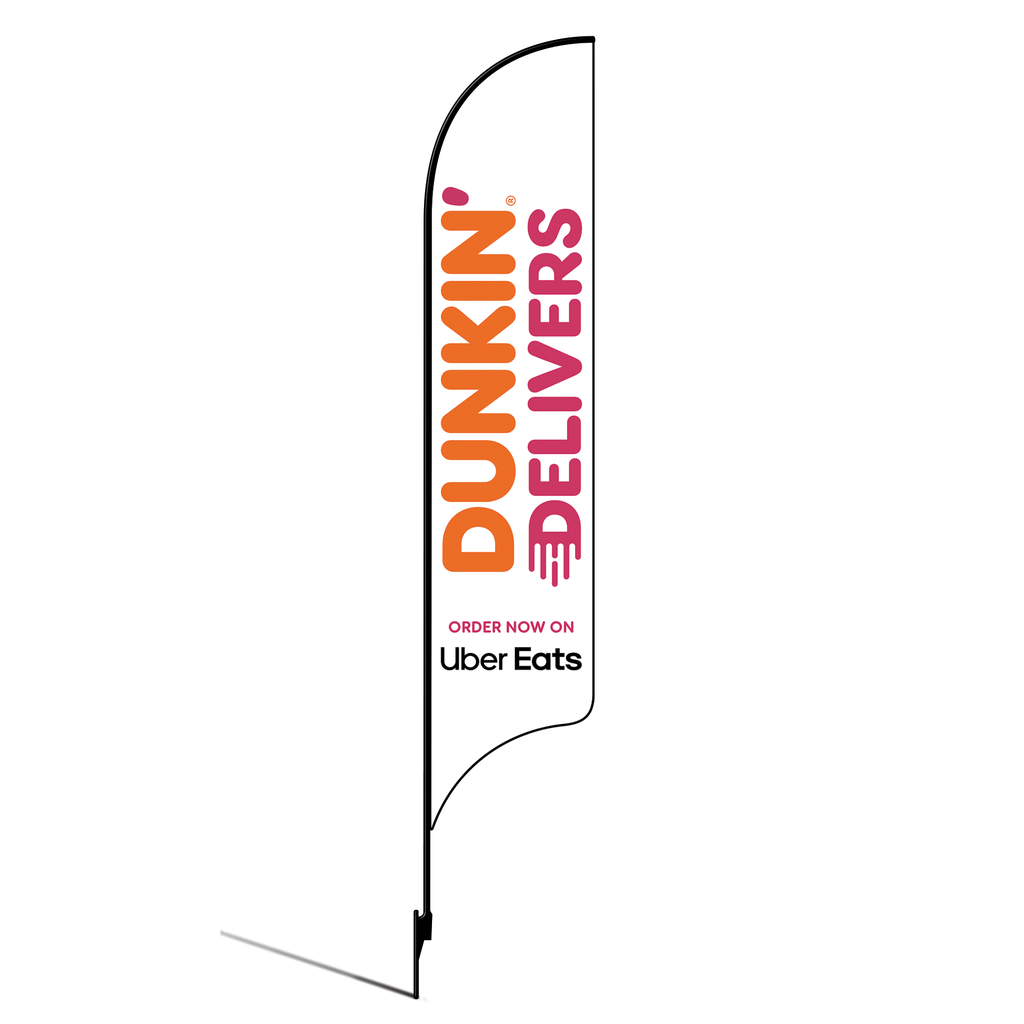 Kit for 15' Dunkin' Donuts White UberEats AdverSail 